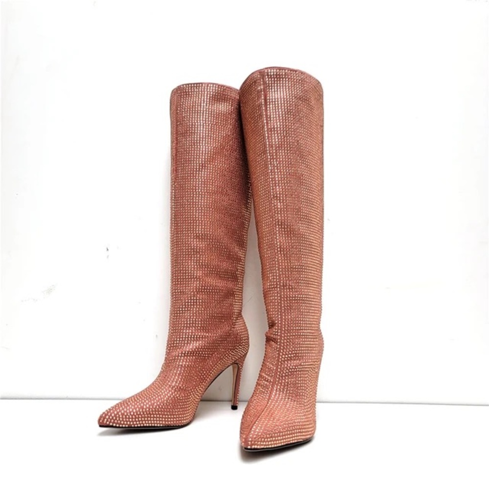 NWOT Knee high rhinestone boots in size 7